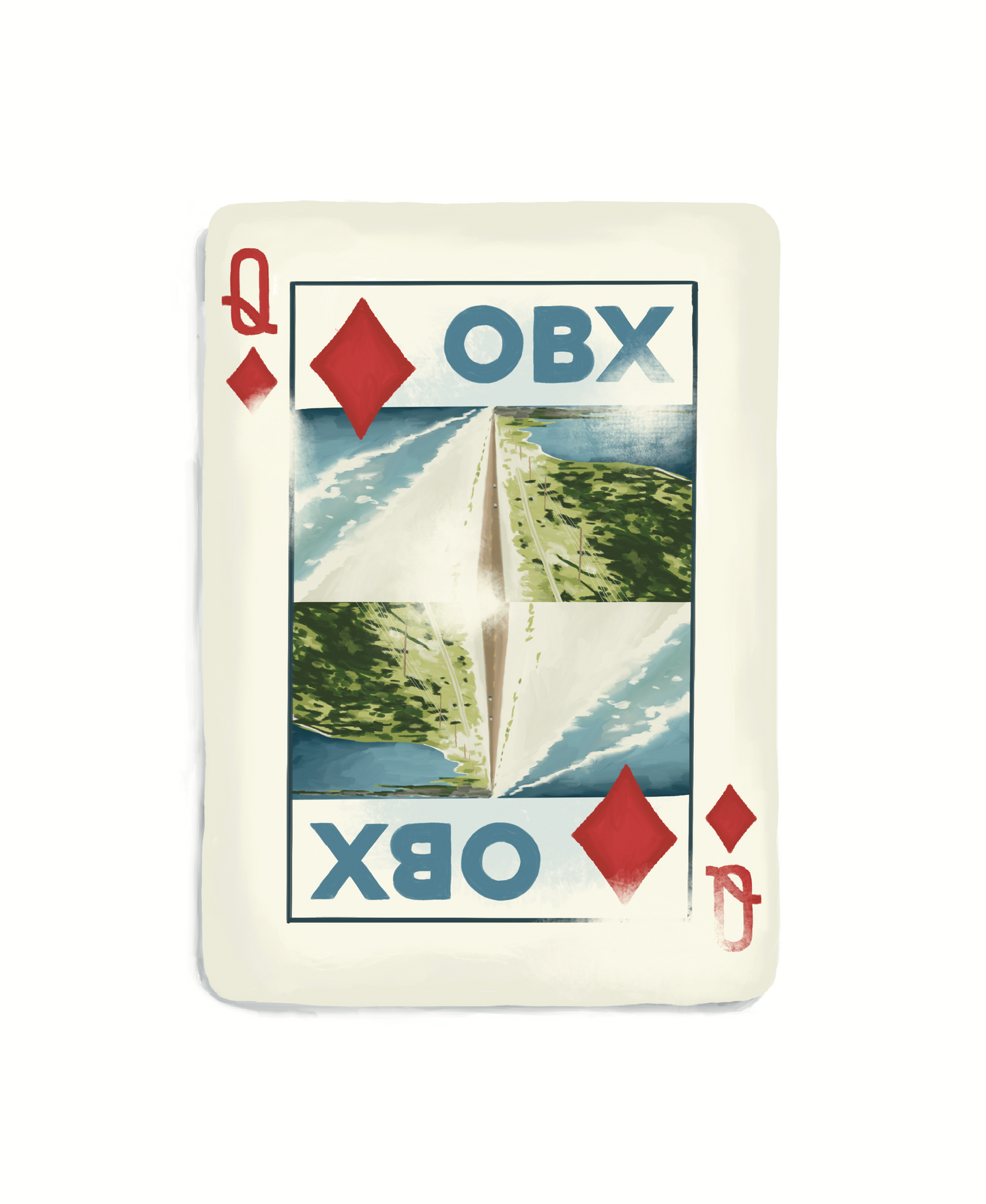 Outer Banks North Carolina wall art featuring abstract artwork