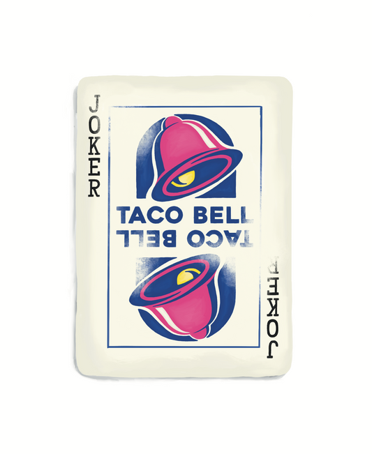 Taco Bell wall art featuring abstract artwork